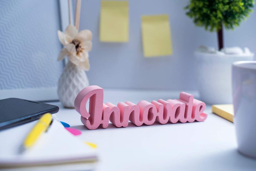 NOVA NEST Innovate Peach Aesthetic Table Decor for Home, Study or Office – Quirky Room Showpiece, 20.3 cm