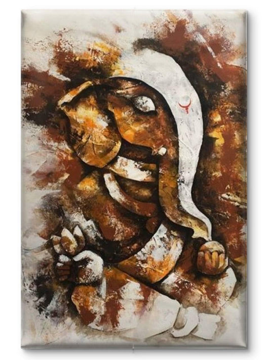 VAYURA ART Shri Ganesh Canvas Painting Prints for Living Room, Bedroom, Pooja Room & Home Wall Decor 20x30 Inches (Set of 6)