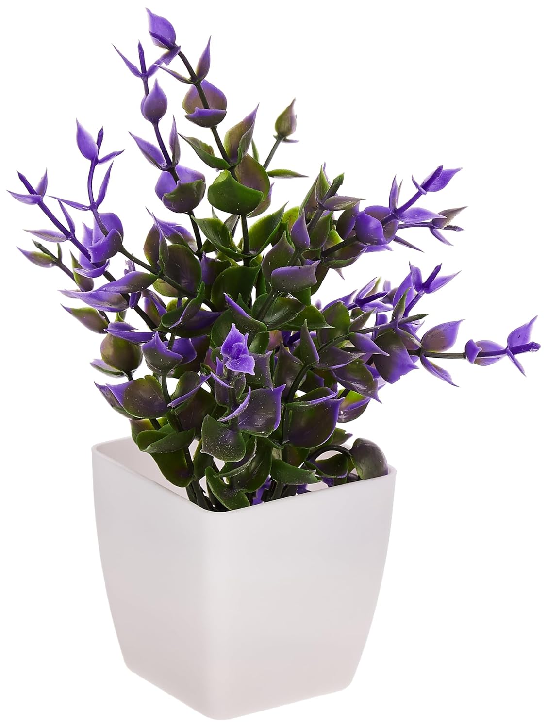 Amazora Artificial Plants with Pot | Realistic Look | Durable Plastic | No Maintenance | Home Decor Pack of 8