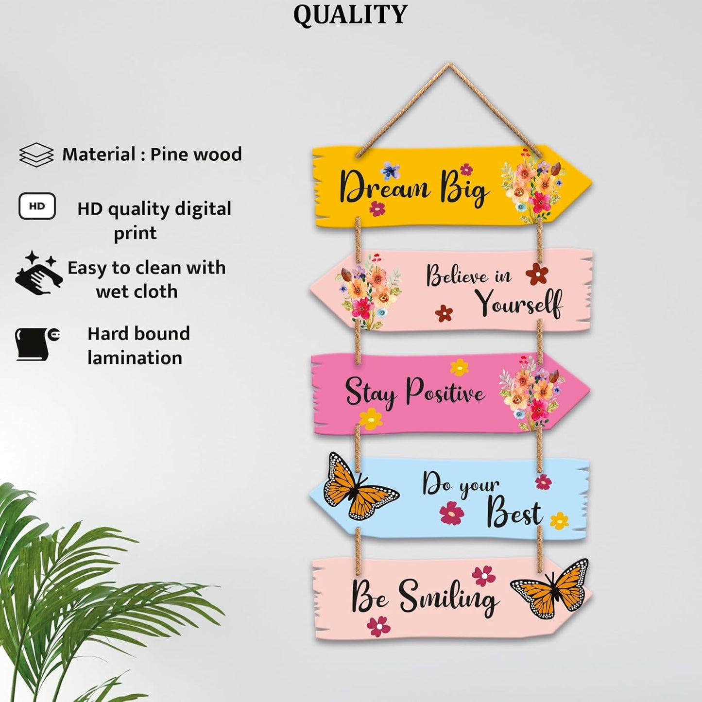 Inzora Fiberboard MDF Wall Hanging for Home Décor – Living Room, Bedroom, Office | 3mm Sheet | HD Print | 30x12 Inch